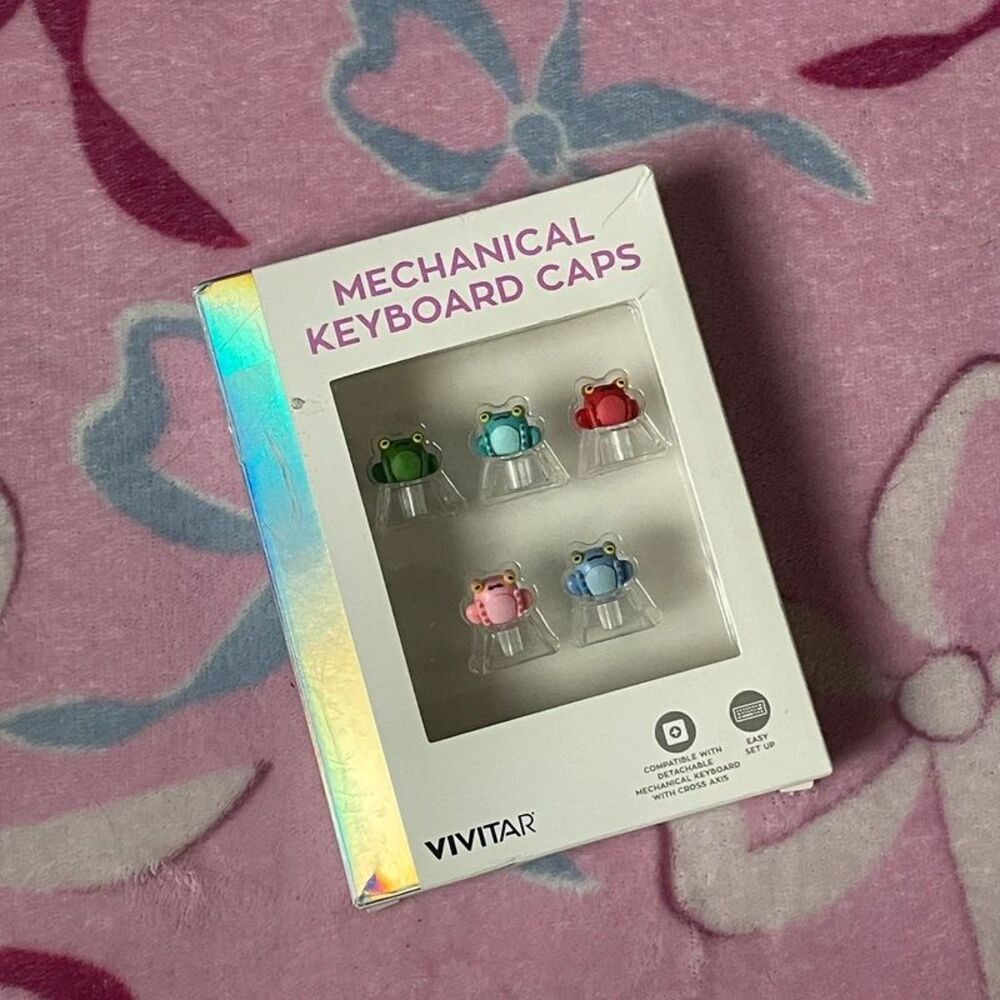 Vivitar Frog Keycaps Set Fit Mechanical Keyboard Multi Plastic Kawaii Gamer